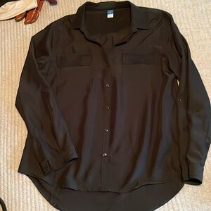 Old Navy black button down